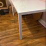 Glass top garden table. White Image 6