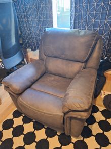 Grey Manual Recliner Armchair