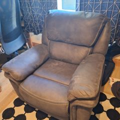 Grey Manual Recliner Armchair