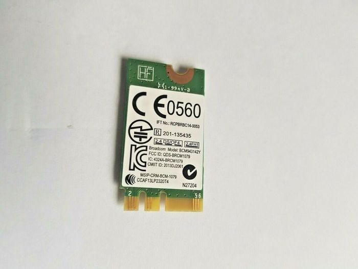 Dell Wireless 1708 WC50G Broadcom BCM943142Y 802.11bgn + BT 4.0. M.2 Mini Card