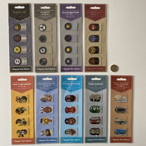 Mini Reference Magnetic Bookmarks - Set of 4 | Retro