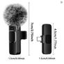 K60 Wireless Lavalier Microphone - Mini Clip-On Mic for iPhone, Type-C Android & Laptop (USB-C) - 08311 Image 2