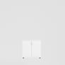 NEW White Lockable Bookcase Desk High (770mm) Image 2