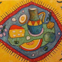 Painting "Still life with a jar"