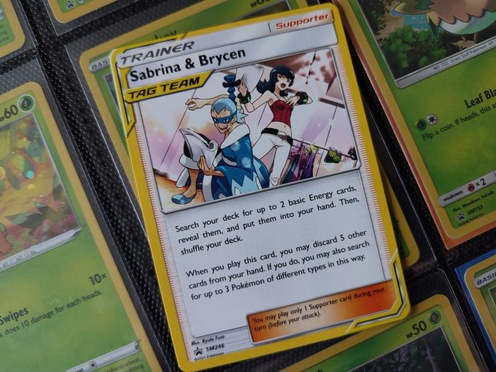 Sabrina & Brycen ! Promo ! Non-Holo ! Sun and Moon Era ! 2021 ! Pokemon Card !