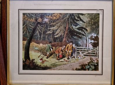 print: Bagging (Victorian hunting scene)