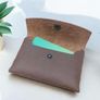 handmade leather bag with matching card wallet Image 7