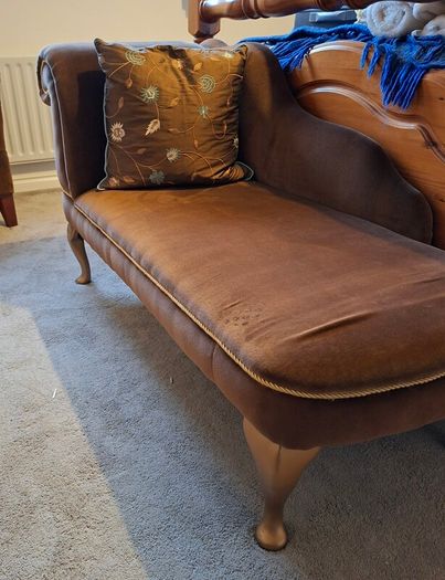 Chaise lounge with matching armchair