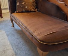 Chaise lounge with matching armchair