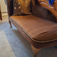 Chaise lounge with matching armchair