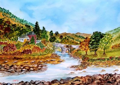 meeting of the waters watercolour