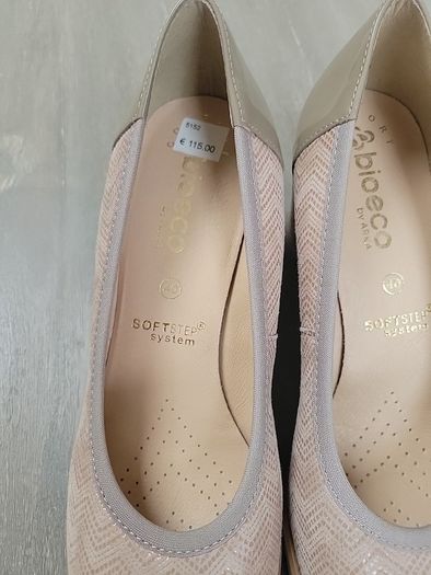Brand new pair of beautiful taupe wedges, bioeco by arka