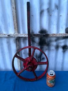 Vintage plough wheel
