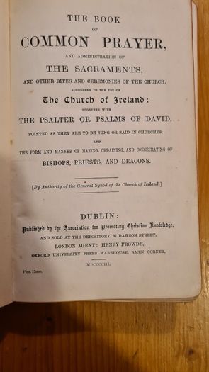 The Common Book Of Prayer. The Church Of Ireland Dublin Hardback.