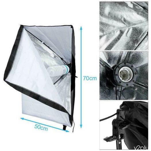 44123 2 250W Bulb Continuous Light Photo & Video Studio