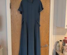 Zara Petrol Blue Dress.  S. L. 14. New - No Tag.