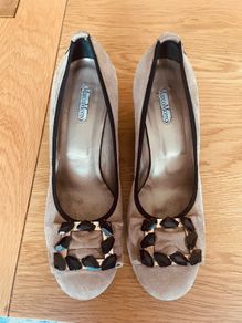 Marco Moreo Taupe Suede with Gem Buckle