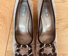Marco Moreo Taupe Suede with Gem Buckle