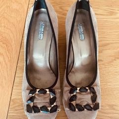 Marco Moreo Taupe Suede with Gem Buckle