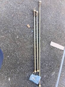 Brass effect curatin poles