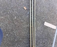 Brass effect curatin poles