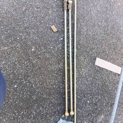 Brass effect curatin poles