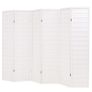Folding 6-Panel Room Divider Japanese Style 240x170 cm White Image 5