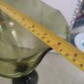 1920 Vintage Stuart GREEN Crystal Trumpet Vase STAMPED ON BEASE, Image 4