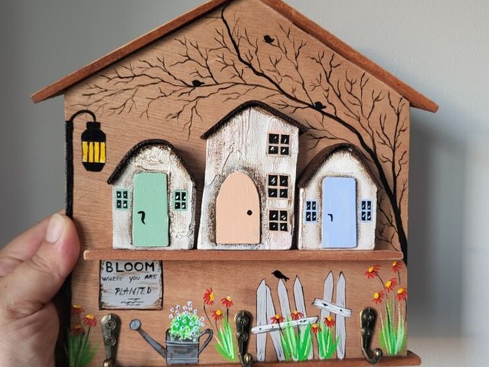 Handcrafted wooden key holder!