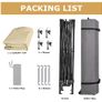 Beige Pop-Up Canopy Tent 8'x8' with Roller Wheel Bag Image 5