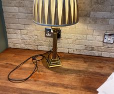brass table lamp