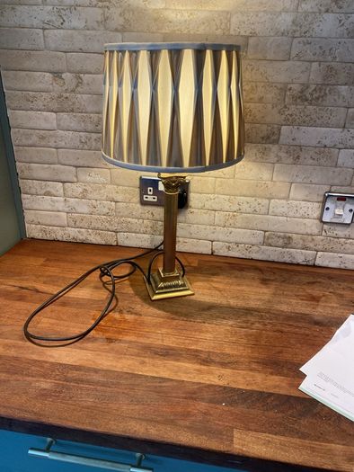 brass table lamp