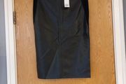 F&amp;F Black  Faux Leather   A- Line Skirt.  S.14      B.N.W.T.