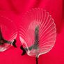 Vintage Arcoroc France Coquillage Clam Shell Clear 20cm Glass Dessert or Salad Plates Image 2
