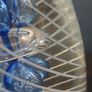 Fabulous Vintage Retro Large Art Glass Hand-Blown Teardrop Ovoid-Shaped  Paperweight with a Stunning Intricate Pattern in Blue, Clear and Opaque White Glass Image 6