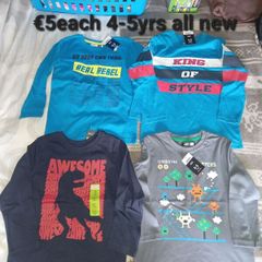 boys 4-5yrs long tshirts