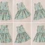 Girls Floral Summer Dress  Mint Green  Age 8 10 Image 2