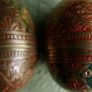 Vintage Decorated Brass Eggs Image 8