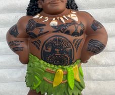 Disney Moana Maui approx. 8" Tribal Tattoos Used Please see pictures