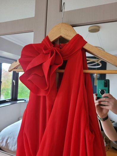 Karen Millen Red Maxi Occasion Dress