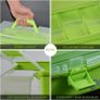 12in Three-Layer Multipurpose Storage Box Organizer Folding Tool Box / Art & Crafts Case / Sewing Supplies Organizer / Medicine Box / Family First Aid Box with 2 Trays (Green) Image 3