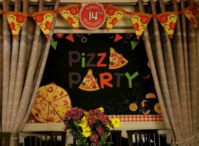 Birthday PIZZA themed decorations