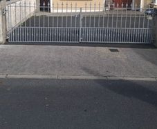 Galvanised house gates