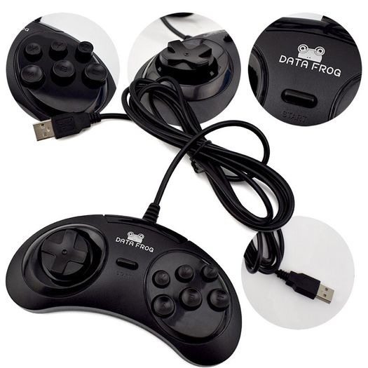 USB Classic Gamepad 6 Button Sega Controller