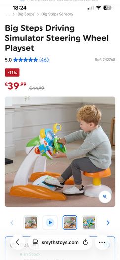 Big Steps Driving Simulator Steering Wheel Playset