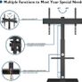 Universal Floor TV Stand for 30-70 inch LED OLED LCD Plasma Flat Curved Screens, Height Adjustable Tall TV Stand with 2-Tier Tempered Glass Shelves up to 40KG Image 3