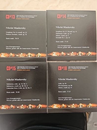 Nikolai Miaskovsky / Evgeny Svetlanov 16CD Boxset - Complete Symphonies