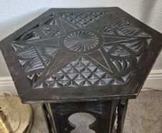 antique Moroccan hexagonal small table