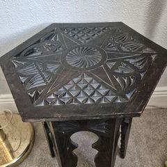 antique Moroccan hexagonal small table