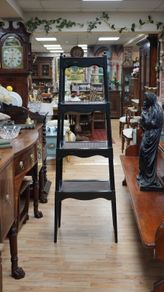 Vintage Ebonised Wooden Etagere / Display Stand